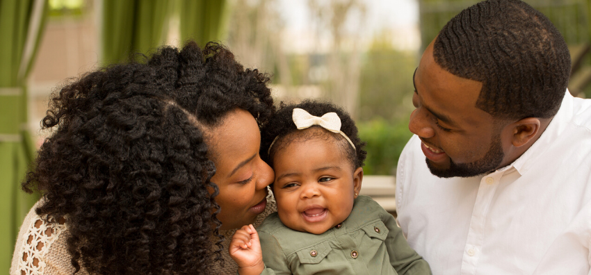 Family laughing